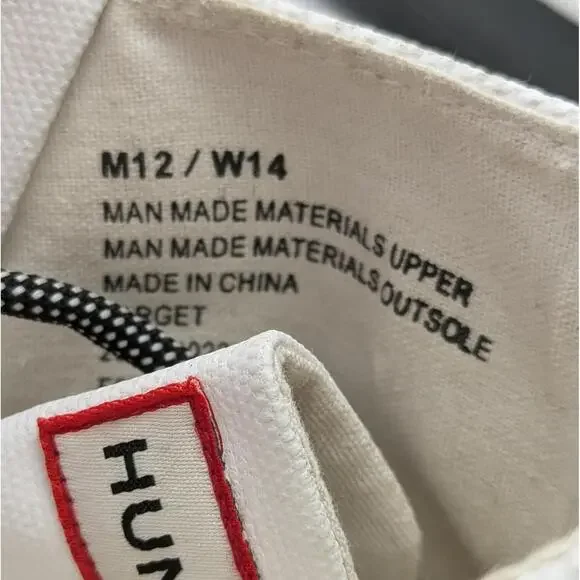 NWT Unisex Hunter Target Dipped Canvas HighTop White Shoe 251141022 Size 12M 14W - Picture 6 of 6